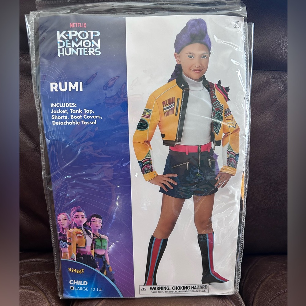 Spirit KPOP Demon Hunters Rumi Costume - Large 12-14 NEW